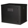 ROLINE 19-inch wall-mounted rack Pro 9U, 450x600 WxD, black, key lock, IP20