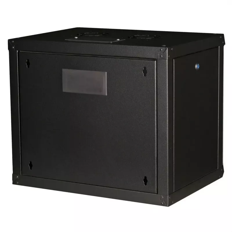 ROLINE 19-inch wall-mounted rack Pro 9U, 450x600 WxD, black, key lock, IP20