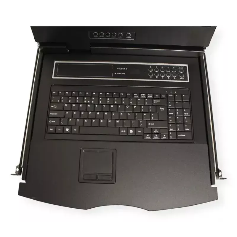 Rack console VALUE 26.99.0131 19 inch (48.3 cm) 1366x768 250 cd/m² German keyboard Black 1U