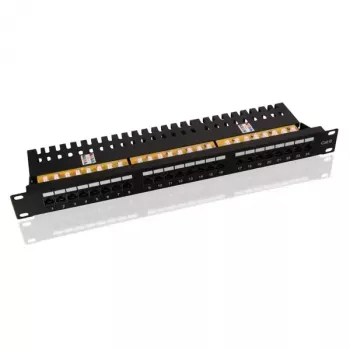 Patch Panel VALUE Cat.6/Class E 24 Ports UTP black