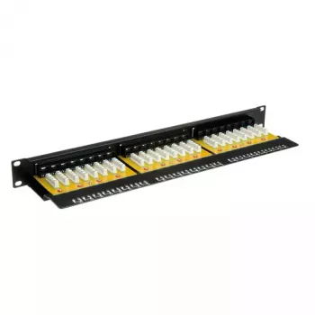 Patch Panel VALUE Cat.6/Class E 24 Ports UTP black