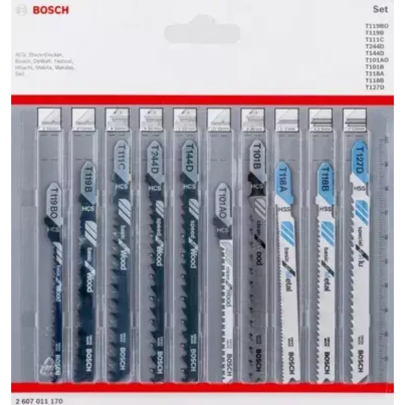 Bosch 2 607 011 170 jigsaw/scroll saw/reciprocating saw blade Jigsaw blade 10 pc(s)