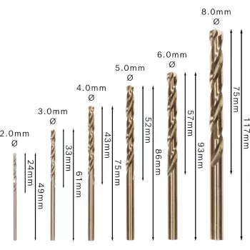 Drill Bit Set Bosch HSS Twist Drill Bits Cobalt Sets