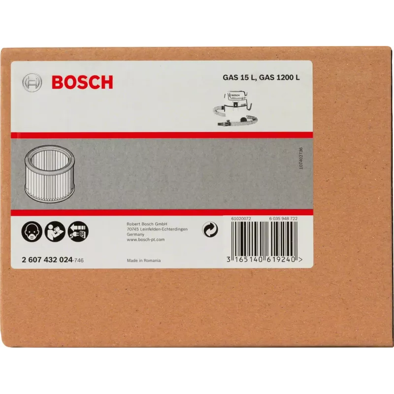 Bosch 2 607 432 024 vacuum accessory/supply Filter Drum vacuum