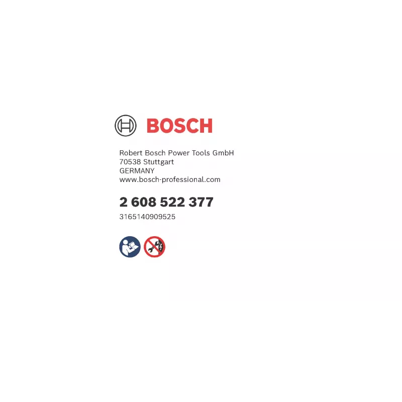 Drill bit Bosch 8 mm Diameter HSS, model 2608522377, metal and wood drilling