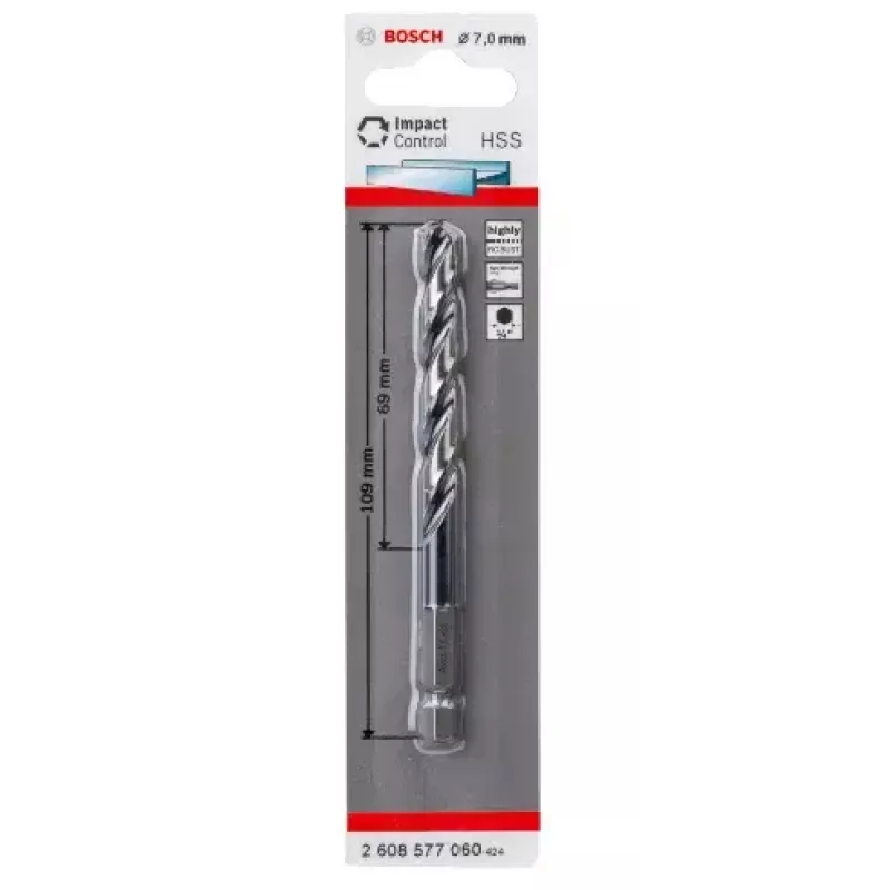 Twist drill bit Bosch HSS 7 mm