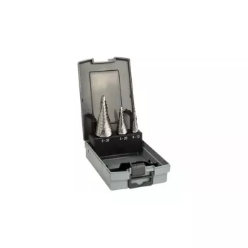 Step Drill Bit Bosch HSS 3-Flat Shank Set for Aluminium Plastic