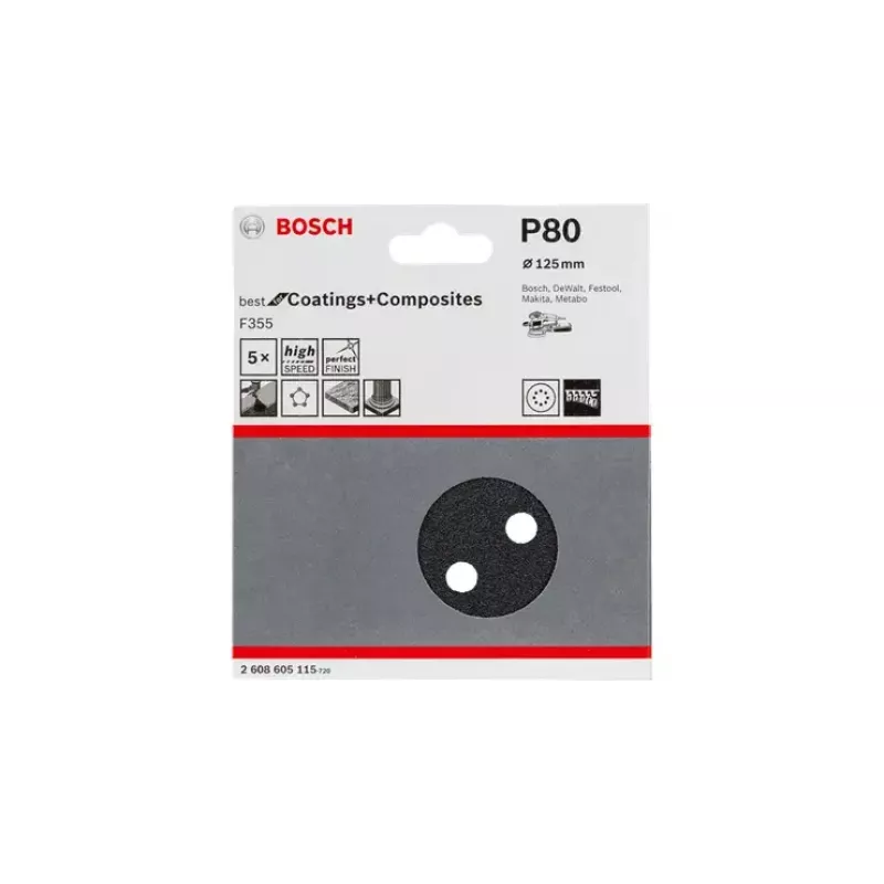 Sanding Discs Bosch F355 Best for Coatings and Composites