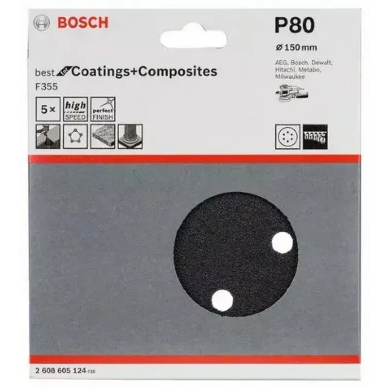 Sanding Sheet Bosch F355 5 pcs