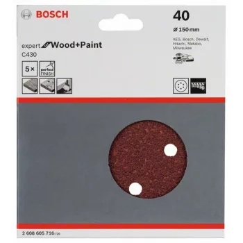 Bosch 2 608 605 716 manual sanding supply Sanding sheet P40 5 pc(s)