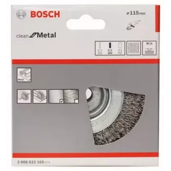 Wire wheel Bosch 2 608 622 100 11.5 cm Shank diameter 1.4 cm