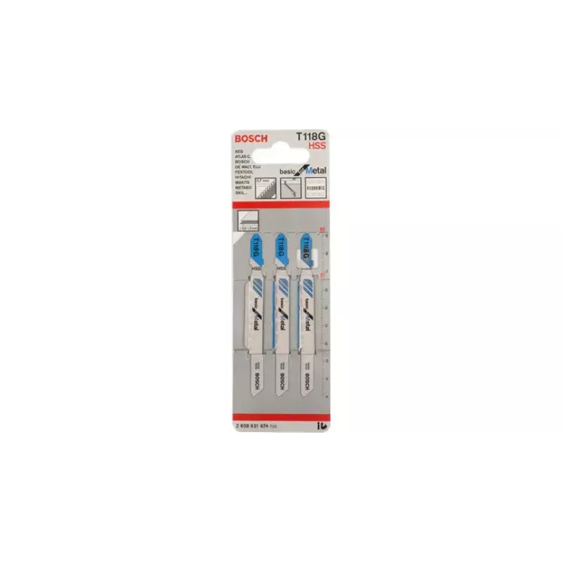 Jigsaw blade Bosch T 118 G Basic for Metal High-Speed Steel HSS
