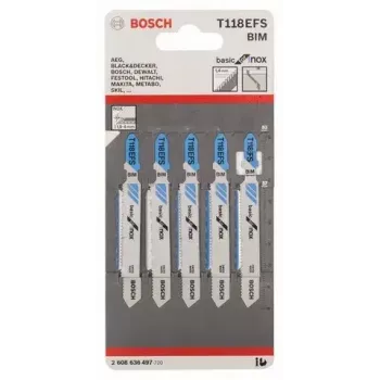Bosch 2 608 636 497 jigsaw/scroll saw/reciprocating saw blade Jigsaw blade Bimetal 5 pc(s)