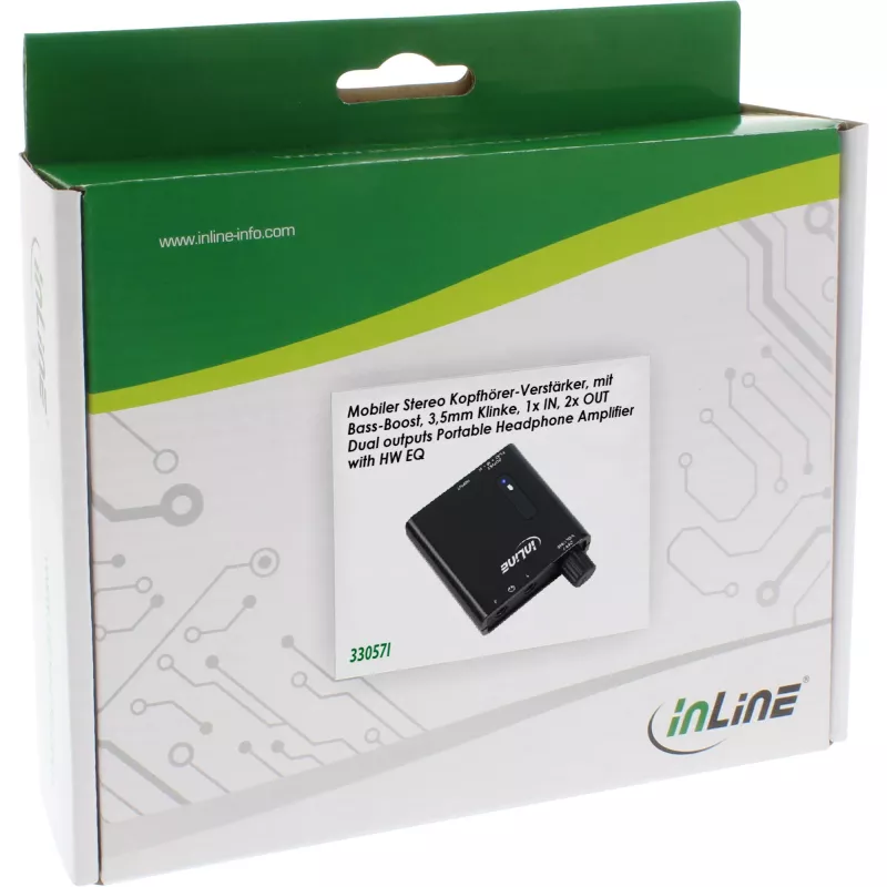 InLine Bass Boosting Dual Output Headpones Amplifier