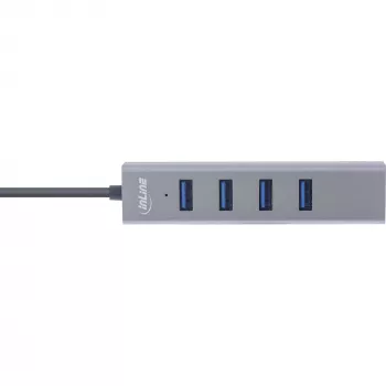 InLine USB-C 3.2 Multi Hub (4x USB-A 5Gb/s), OTG, aluminium housing
