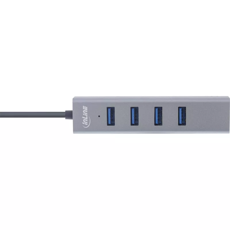 InLine USB-C 3.2 Multi Hub (4x USB-A 5Gb/s), OTG, aluminium housing