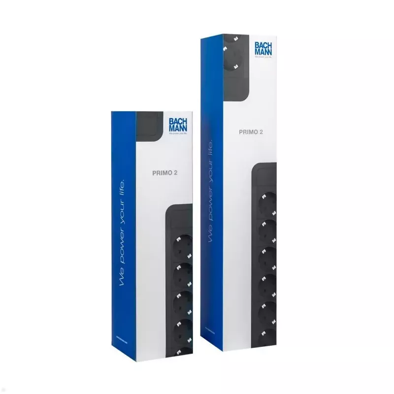 Power Extension Bachmann PRIMO 2 2m 6 AC Outlets Indoor Black