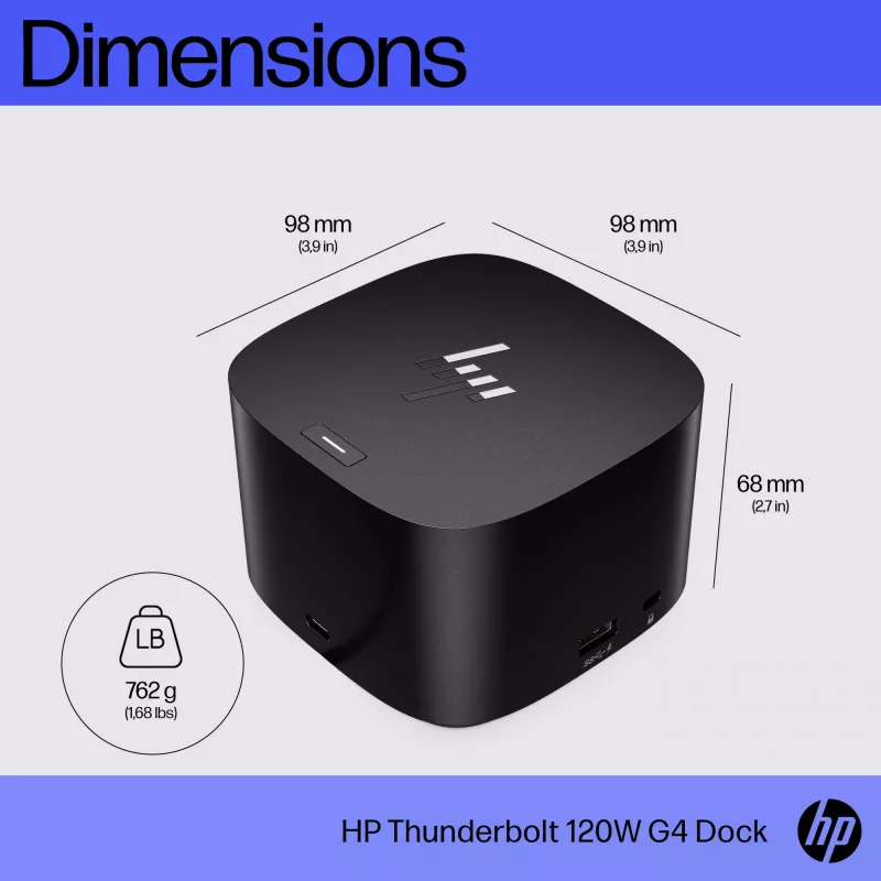 HP Thunderbolt Dock 120W G4 Wired Docking Station Black Thunderbolt 4