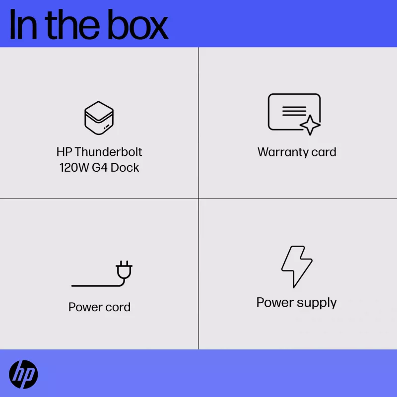 HP Thunderbolt Dock 120W G4 Wired Docking Station Black