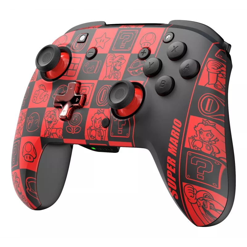 PDP REMATCH GLOW Black, Green, Red Gamepad Analogue / Digital Nintendo Switch, Nintendo Switch OLED