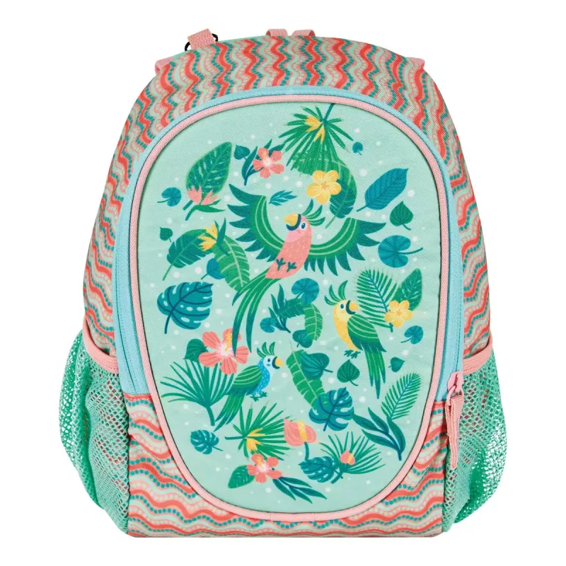 School backpack Herlitz Rookie Sweet Jungle Green Peach Polyester