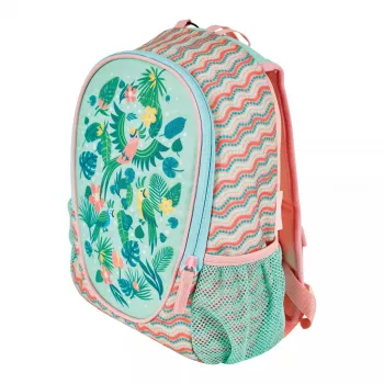 School backpack Herlitz Rookie Sweet Jungle Green Peach Polyester