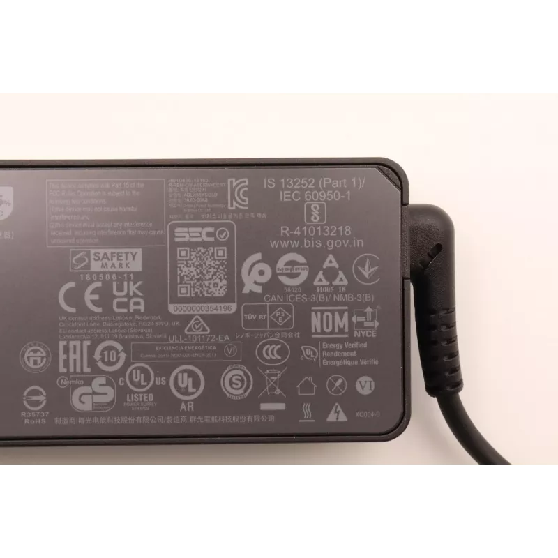 AC Adapter 65W USB Type-C Lenovo 5A10W86254 — 65W USB-C power supply for laptops and compatible devices