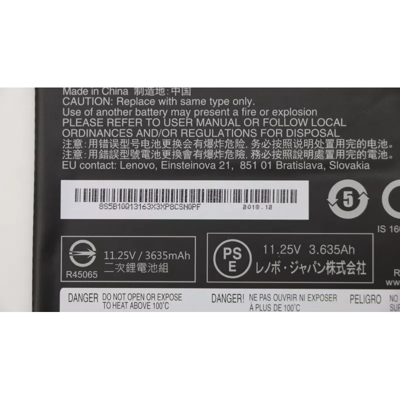 Laptop battery Lenovo 5B10Q13163 11.1V 2200mAh replacement