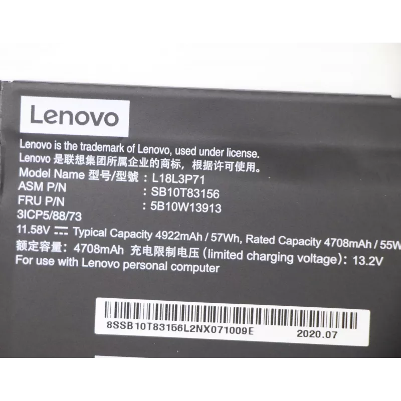 Battery Lenovo 5B10W13913 for Lenovo Laptops Reliable Power