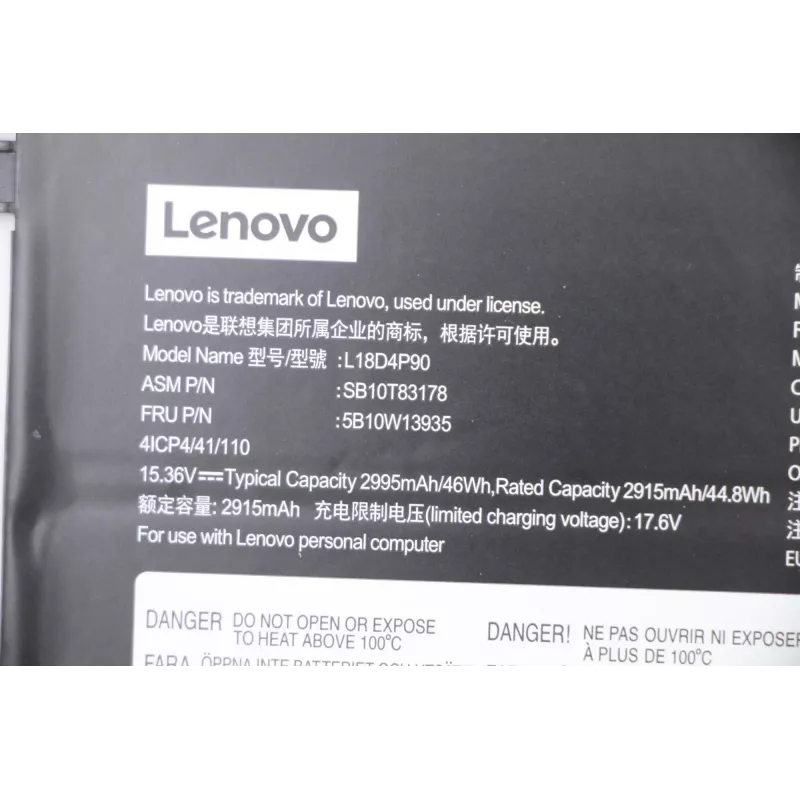 Internal lithium-ion laptop battery Lenovo 46Wh model 5B10W13935