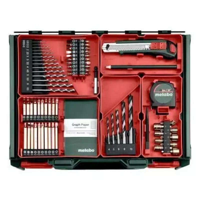 Pistol-grip cordless drill Metabo BS 18, keyless chuck, 1.3 kg, 1600 RPM, 10 mm chuck, 2 Ah Li-Ion (2 batteries)