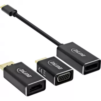 InLine USB Display Converter Set 6-in-1, 4K/60Hz black
