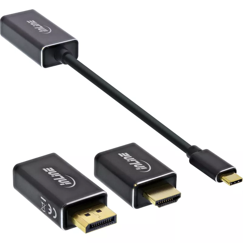 InLine USB Display Converter Set 6-in-1, 4K/60Hz black