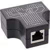 InLine Cat.5e STP T-Adapter RJ45 socket to 2x RJ45 socket Black