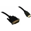 Interface adapter INTER-TECH KT-150D — RJ-45 (female) to DVI‑D, wired, max 1980×1080, includes USB A–B cable, metal, black