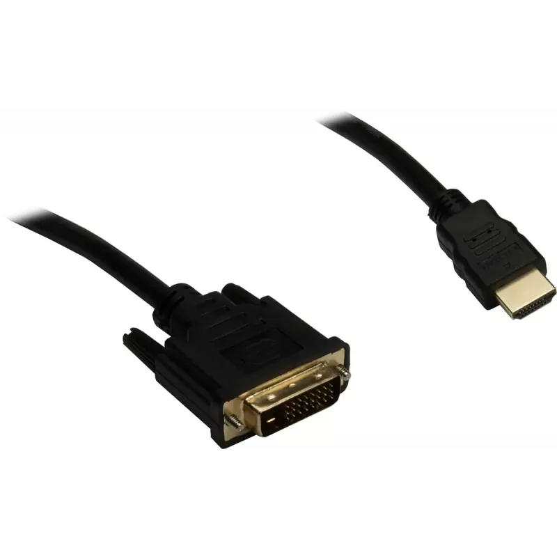 Interface adapter INTER-TECH KT-150D — RJ-45 (female) to DVI‑D, wired, max 1980×1080, includes USB A–B cable, metal, black