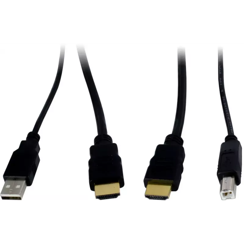 INTER-TECH KT-150H KVM interface adapter RJ-45 (host) to HDMI output, wired, max 1980×1080, metal, black