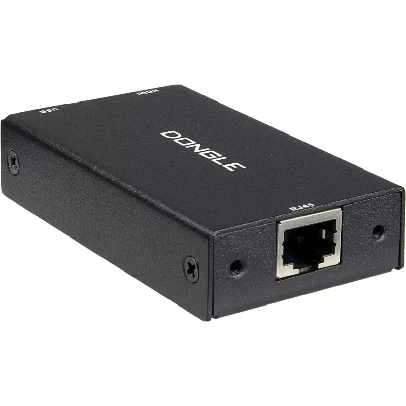 INTER-TECH KT-150H KVM interface adapter RJ-45 (host) to HDMI output, wired, max 1980×1080, metal, black