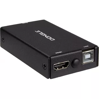 INTER-TECH KT-150H KVM interface adapter RJ-45 (host) to HDMI output, wired, max 1980×1080, metal, black
