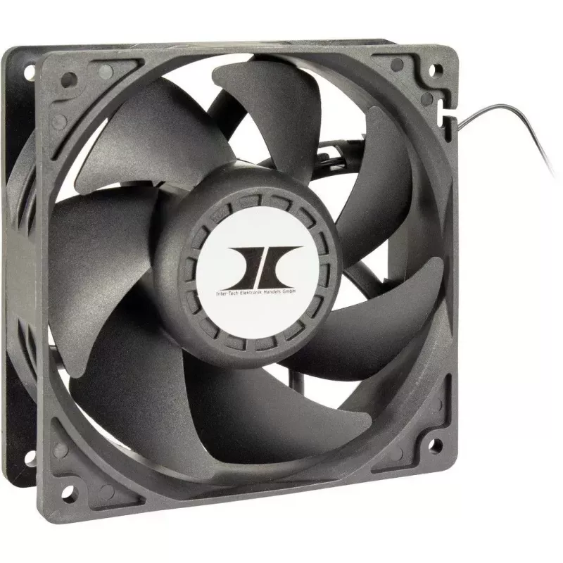 Fan Inter-Tech 88887368 Computer Cooling System 12 cm Black 3 pcs