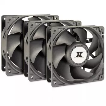 Fan Inter-Tech 88887368 Computer Cooling System 12 cm Black 3 pcs