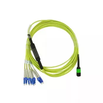 BlueOptics InfiniBand fibre optic cable 5 m MTP 4x LC Green