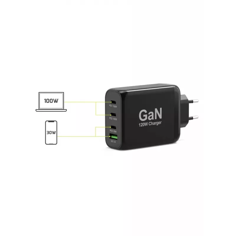 Mobile device charger Port Designs 900107-EU AC Fast charging Indoor Black