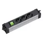 Power strip Bachmann STEP ALU 3x outlets, 1x switch, aluminium housing, 230V 16A, IP20