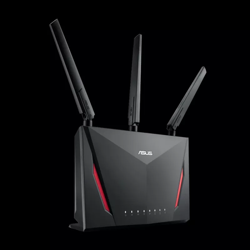 Tabletop wireless router ASUS RT-AC2900, Dual-band 2.4/5 GHz, Wi‑Fi 5 (802.11ac), 2917 Mbps, Gigabit Ethernet, 4 LAN ports, USB, 4 antennas