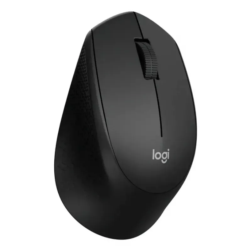 Logitech mouse M330 SILENT PLUS — RF wireless, right-hand, 1000 DPI, 3 buttons, scroll wheel, black, battery-powered