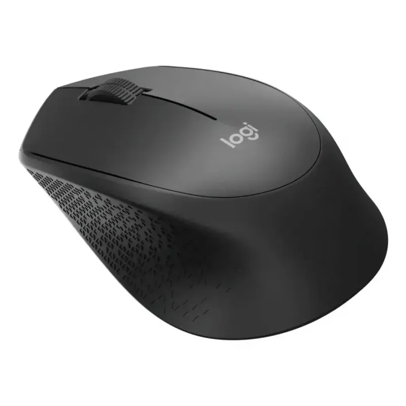 Logitech mouse M330 SILENT PLUS — RF wireless, right-hand, 1000 DPI, 3 buttons, scroll wheel, black, battery-powered