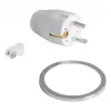 Built-in desk socket Bachmann PIX with 2 m power cable, white, Ø 6.8 cm, height 50 mm