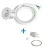 Built-in desk socket Bachmann PIX with 2 m power cable, white, Ø 6.8 cm, height 50 mm