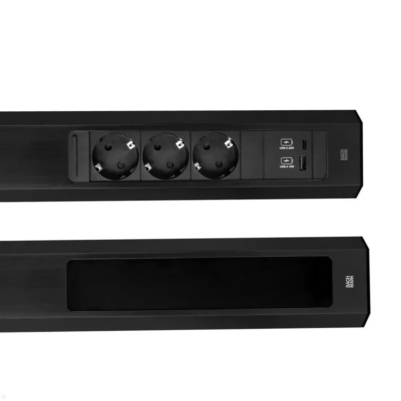 Bachmann CASIA 2 Power Extension 2m 3 AC Outlets Indoor Black